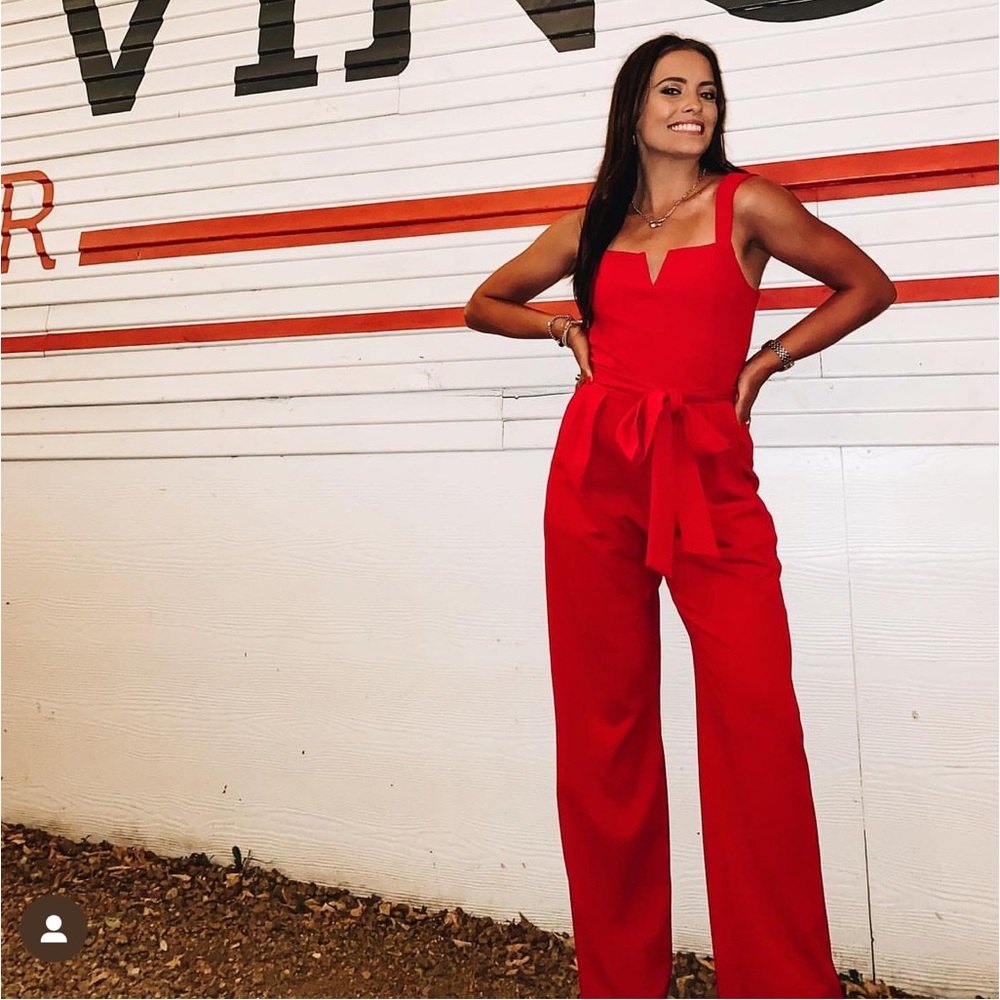 Red jumpsuit